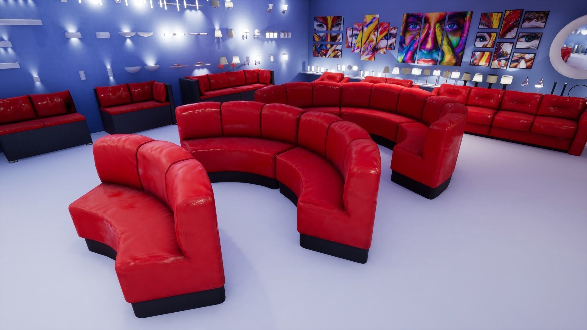 Interior Furniture and Props Low-poly 3D model_14