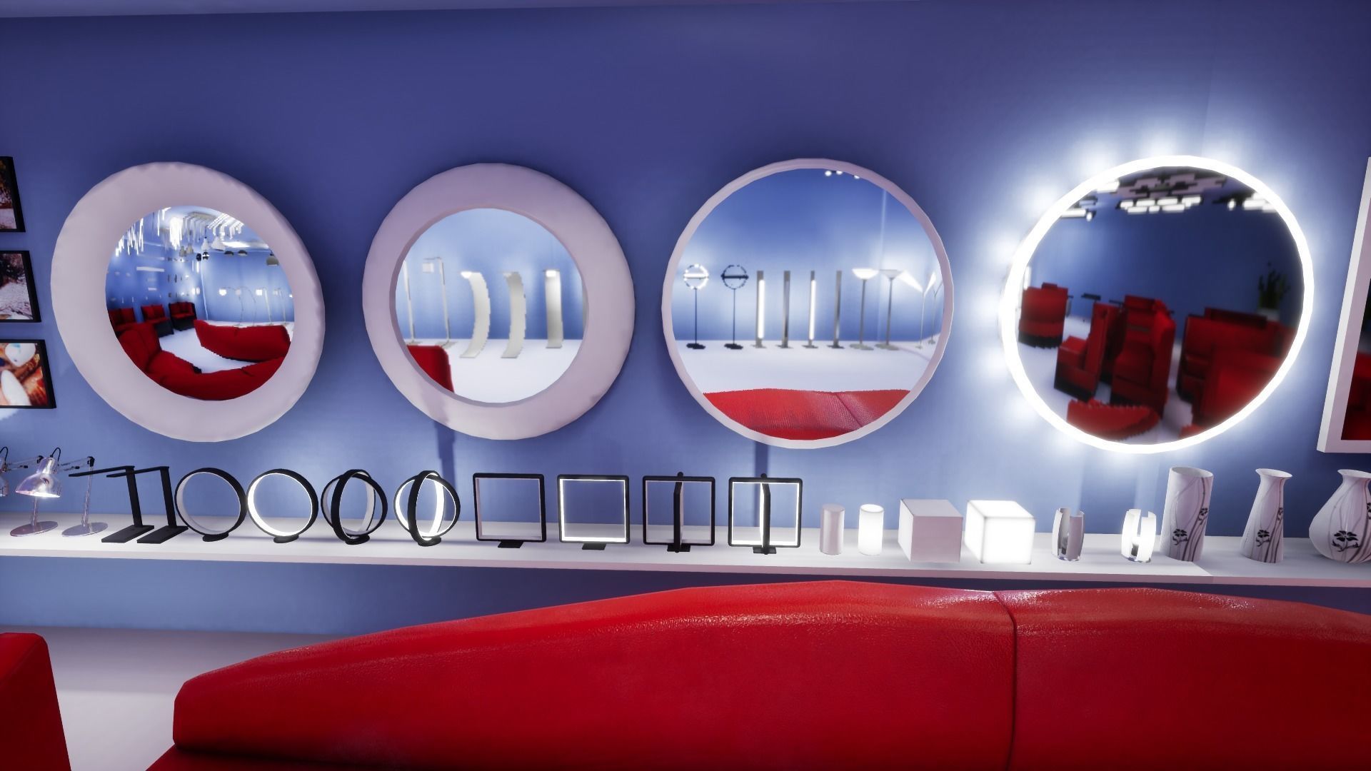 Interior Furniture and Props Low-poly 3D model_10