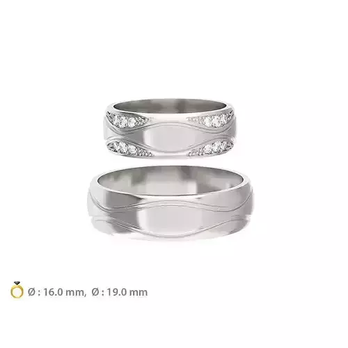 N036 Wedding bands set