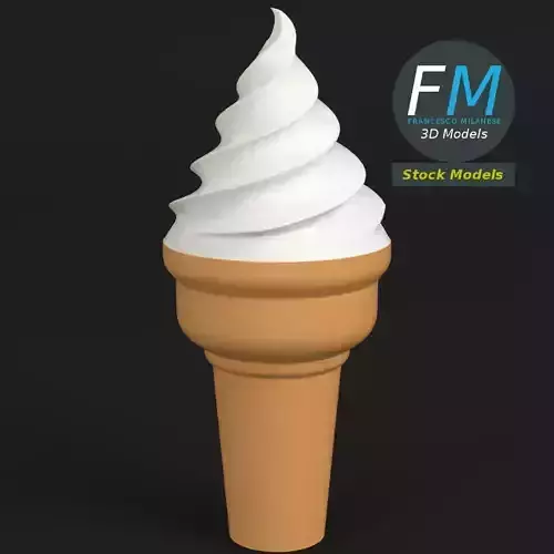 Stylized ice cream cone