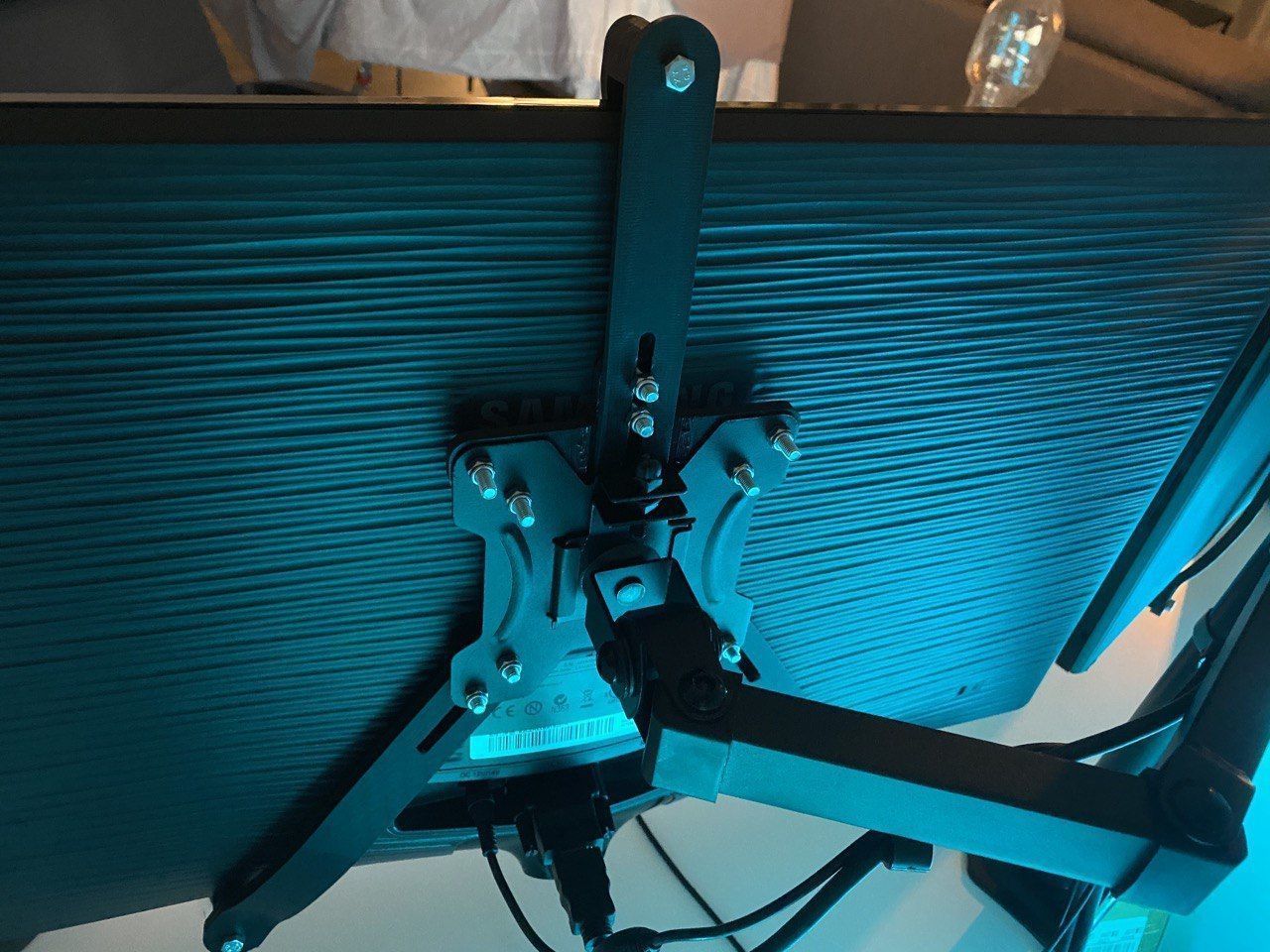 Vesa Adapter Mount For Monitors Without Back Holes 3D print model_1