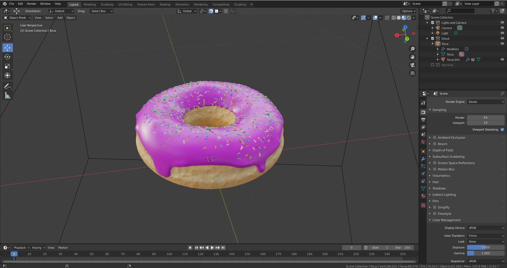 Free Strawberry Donut Free 3D model_6