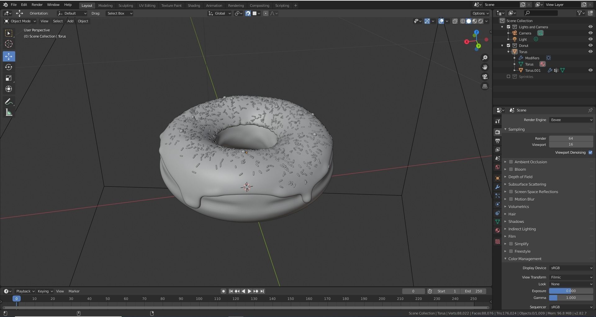 Free Strawberry Donut Free 3D model_4