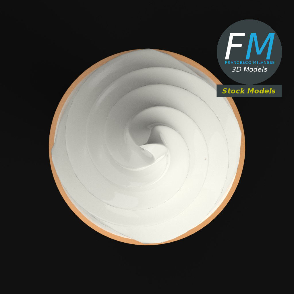 Stylized ice cream cone 2 3D model_6