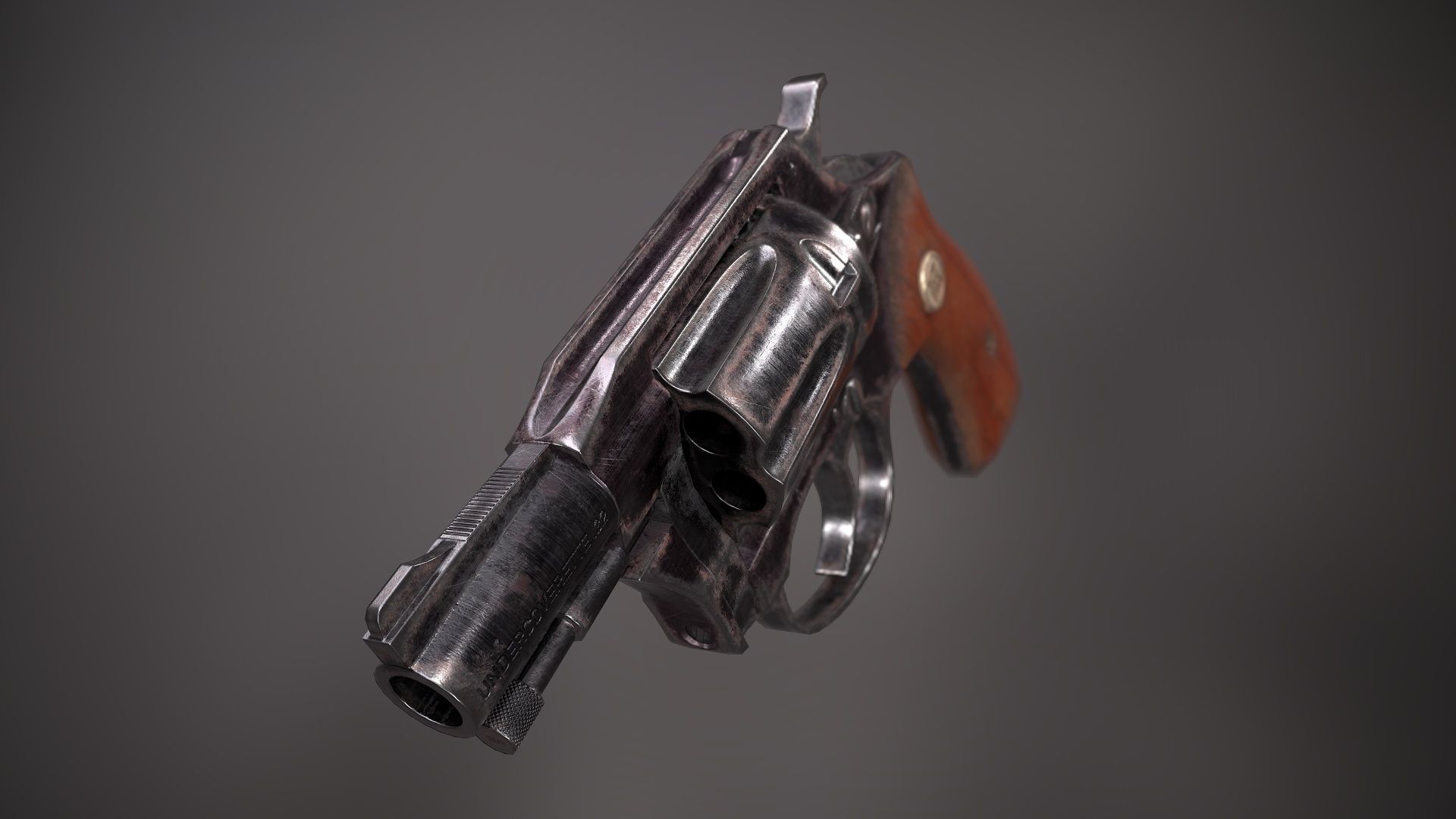 Charter Arms Undercoverette 32 Revolver Low-poly 3D model_10