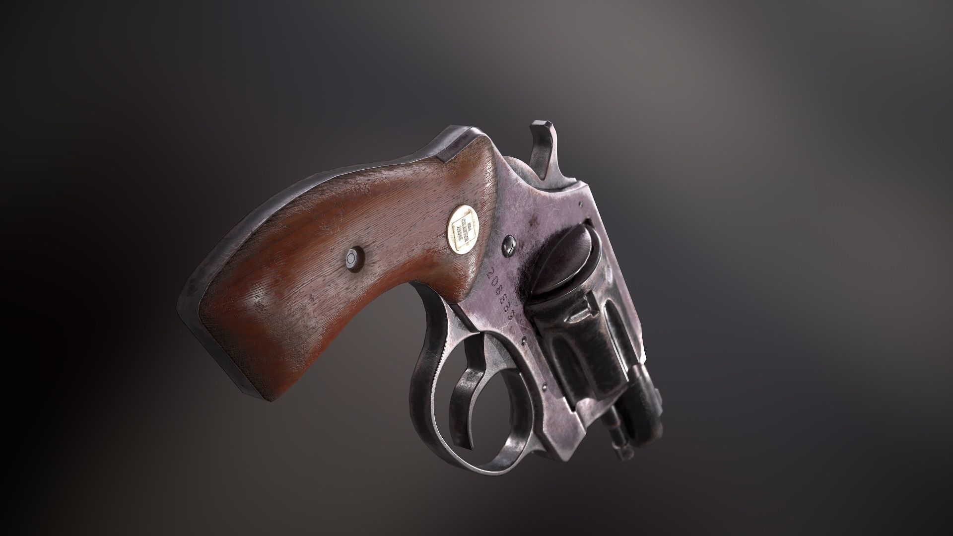 Charter Arms Undercoverette 32 Revolver Low-poly 3D model_11