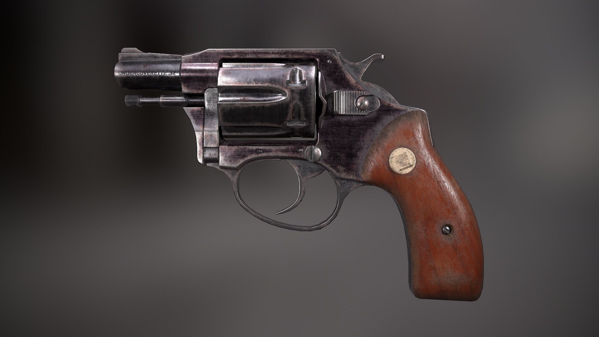 Charter Arms Undercoverette 32 Revolver Low-poly 3D model_8