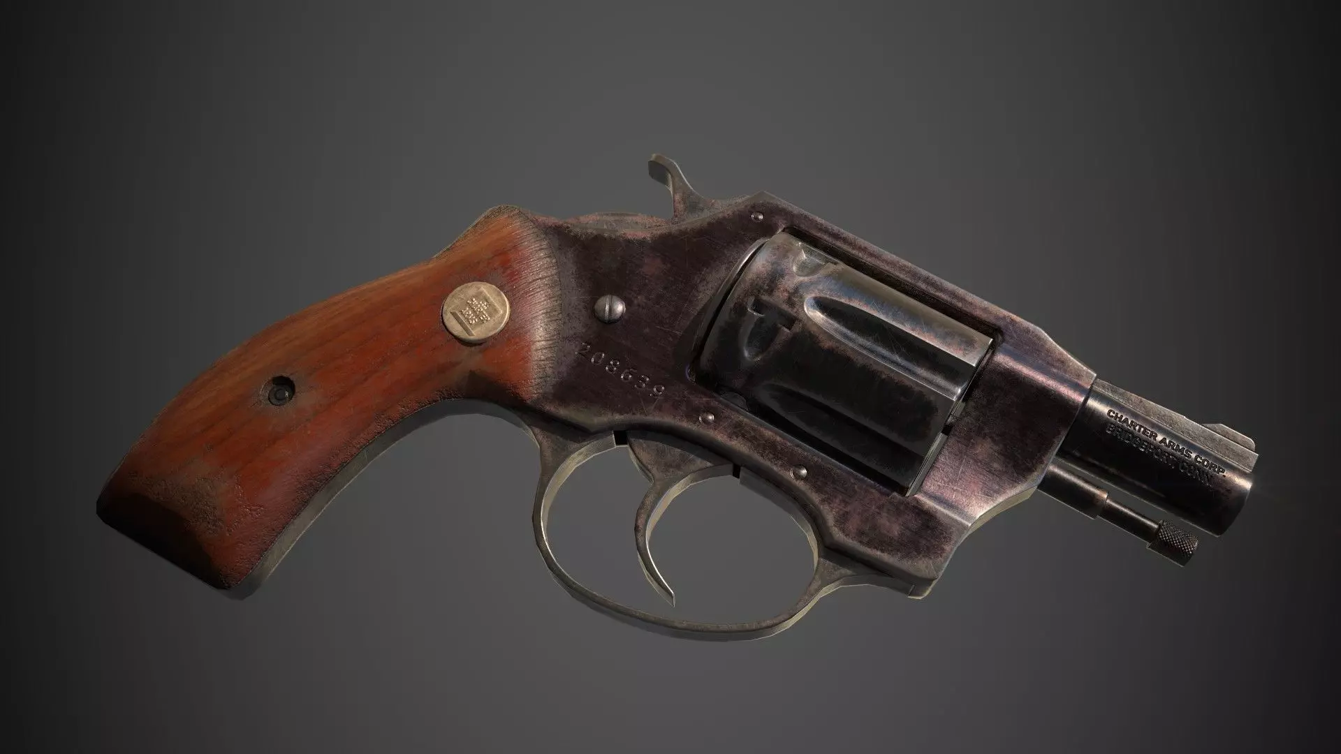 Charter Arms Undercoverette 32 Revolver Low-poly 3D model_0