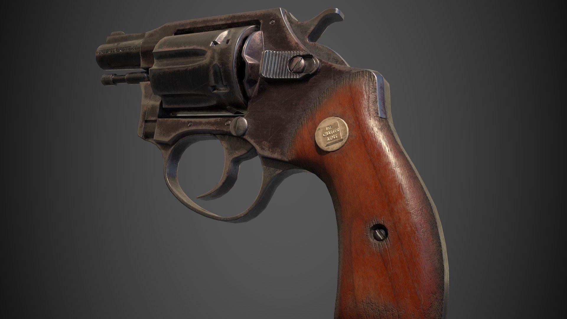 Charter Arms Undercoverette 32 Revolver Low-poly 3D model_5