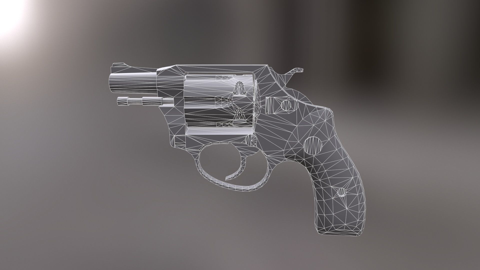 Charter Arms Undercoverette 32 Revolver Low-poly 3D model_14