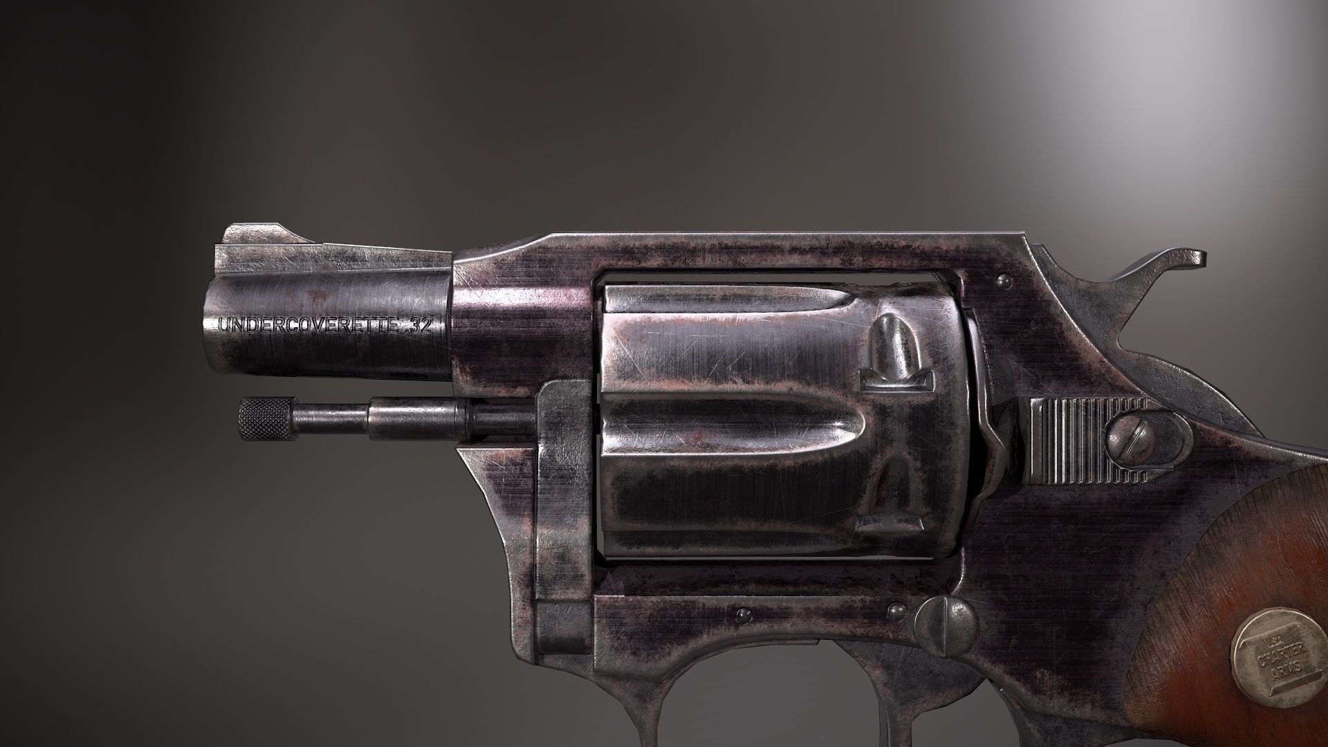 Charter Arms Undercoverette 32 Revolver Low-poly 3D model_12
