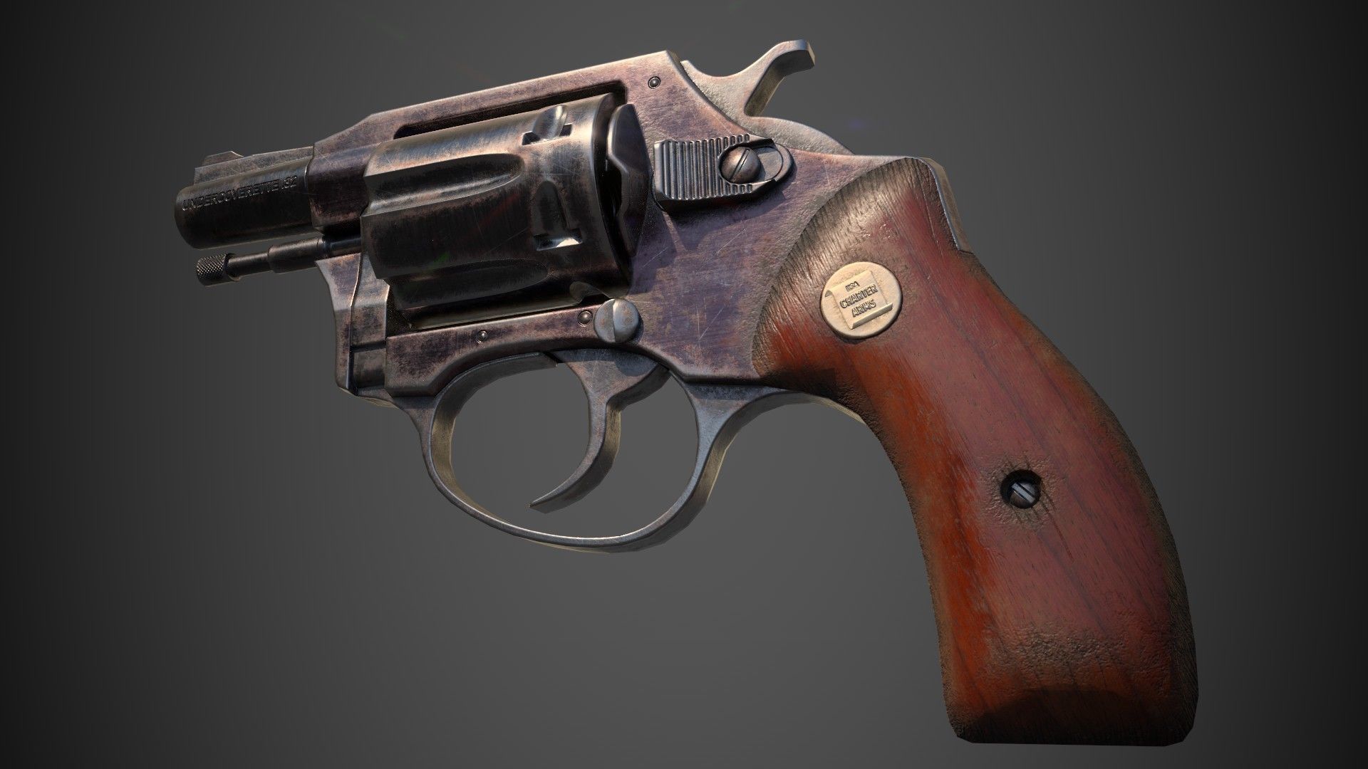 Charter Arms Undercoverette 32 Revolver Low-poly 3D model_2