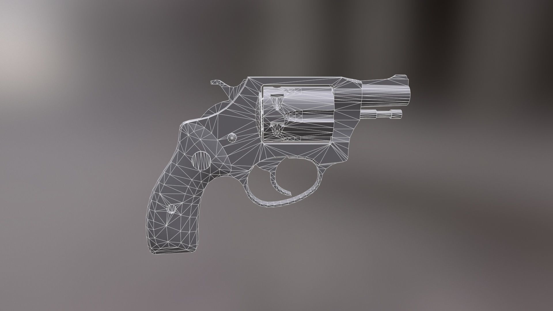 Charter Arms Undercoverette 32 Revolver Low-poly 3D model_15