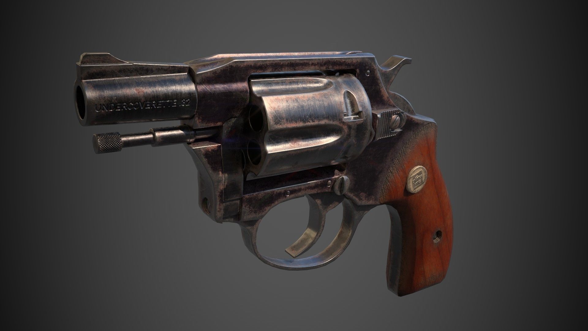 Charter Arms Undercoverette 32 Revolver Low-poly 3D model_1