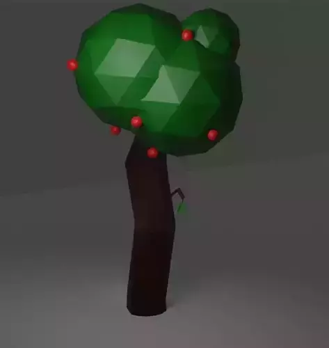 LOW POLY TREE IN COLOUR