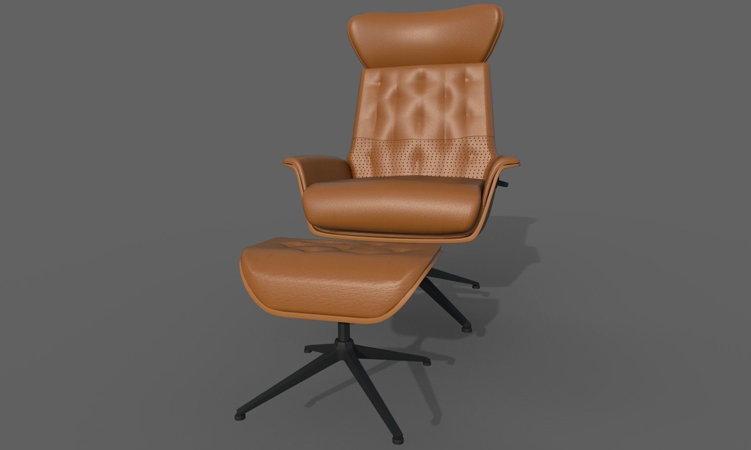 Office Chair Low-poly 3D model_1