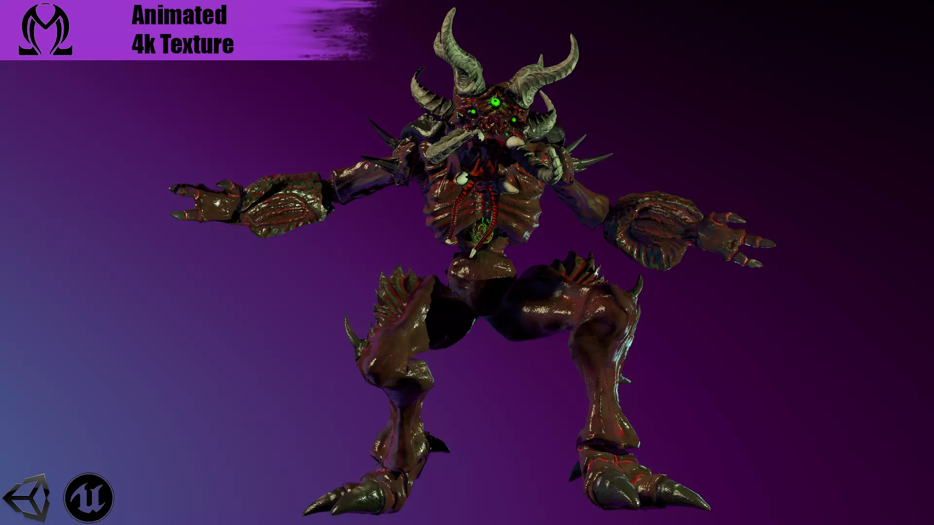 Demon Insect Low-poly 3D model_0