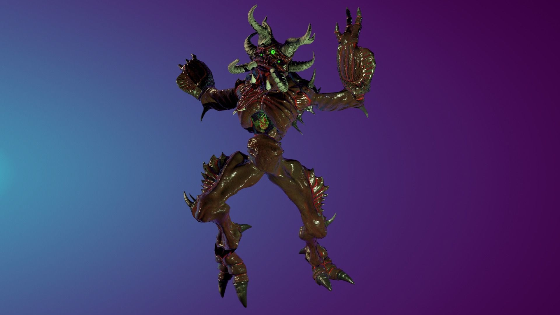 Demon Insect Low-poly 3D model_12