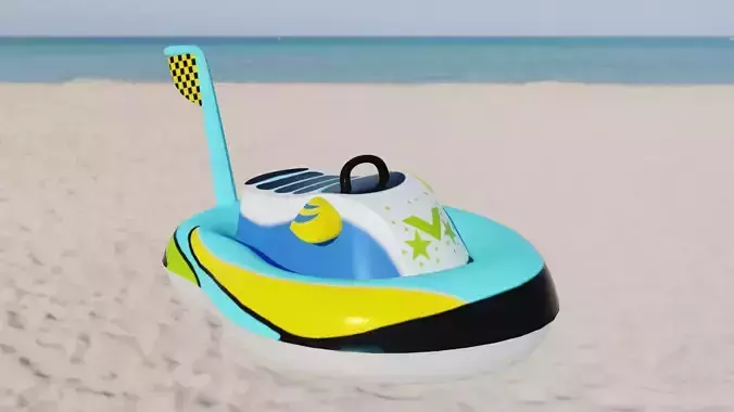 Jet Ski Inflatable Toy Low-poly 3D model