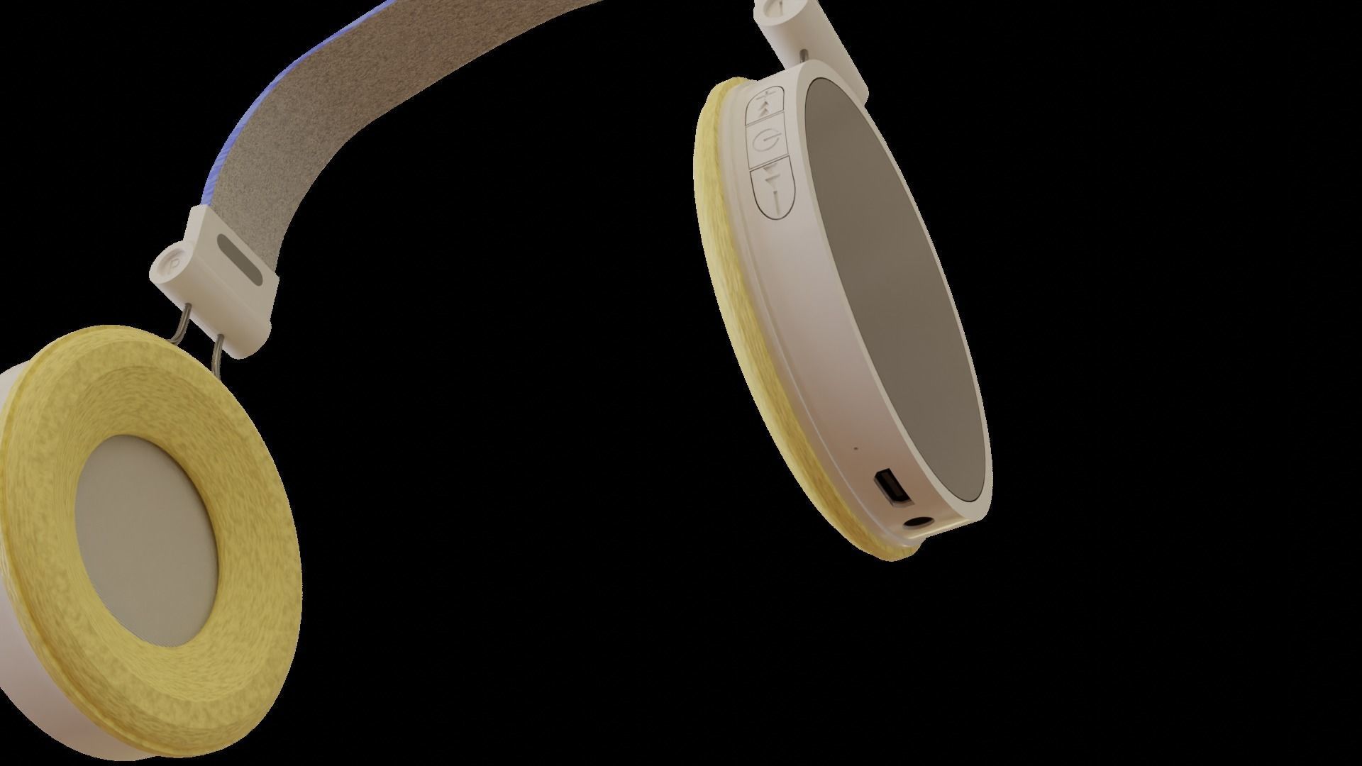 Bluetooth headphones 3D model_5