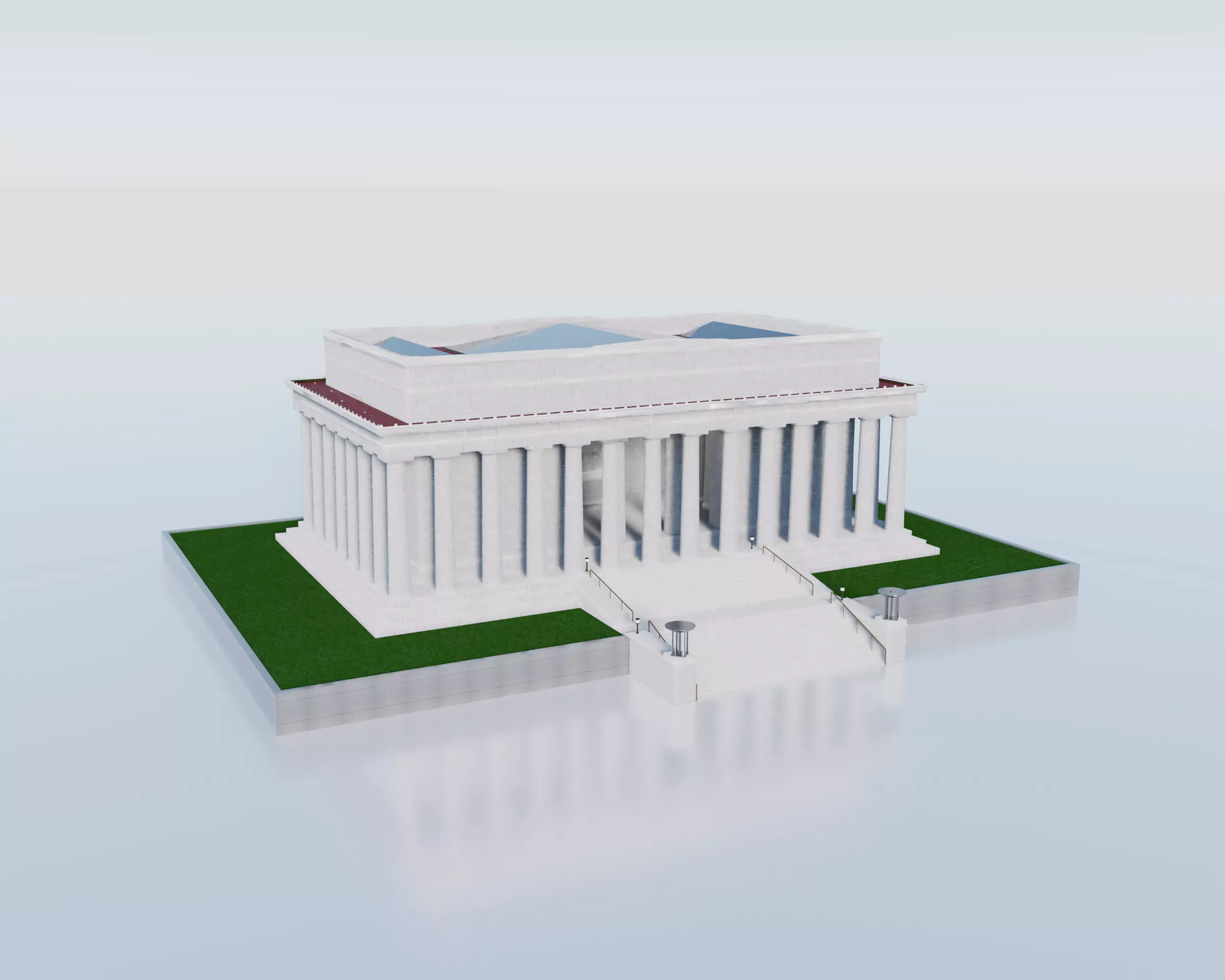 The Abraham Lincoln Memorial Low-poly 3D model_0
