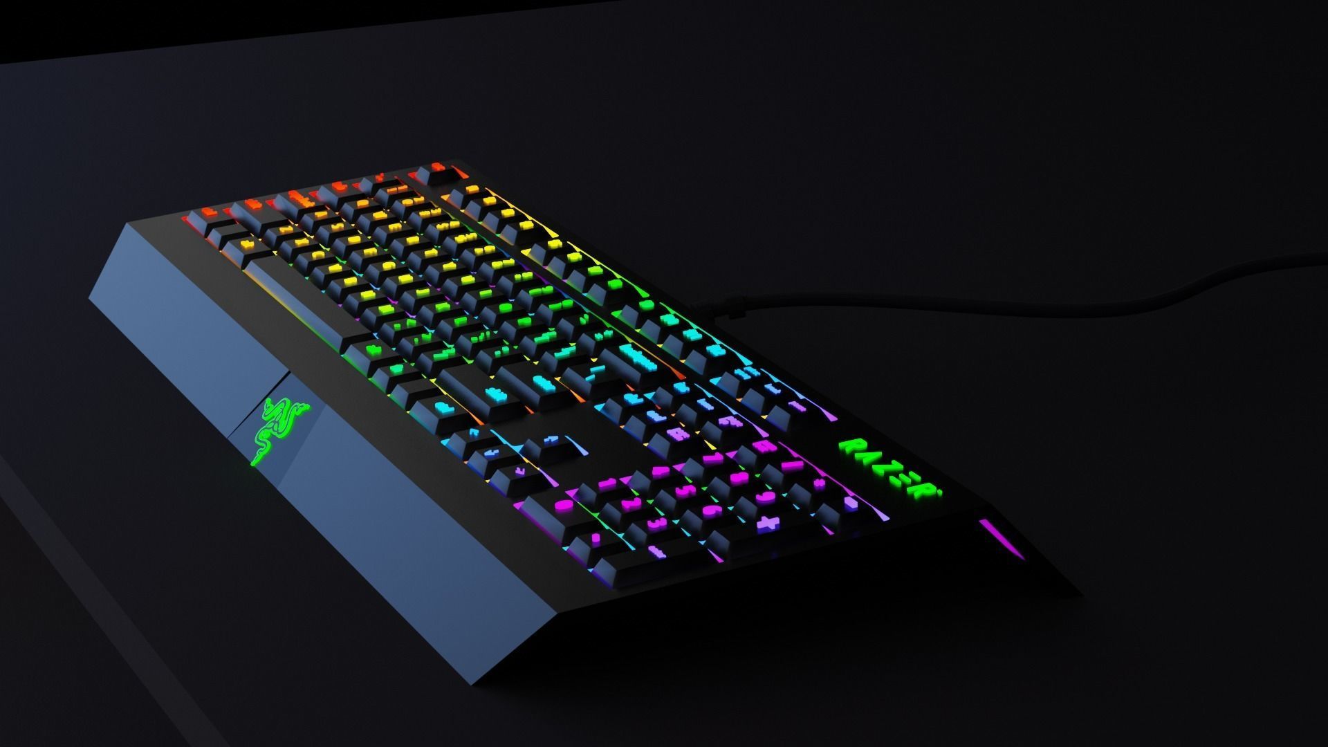 Razer Keyboard 3D model_1