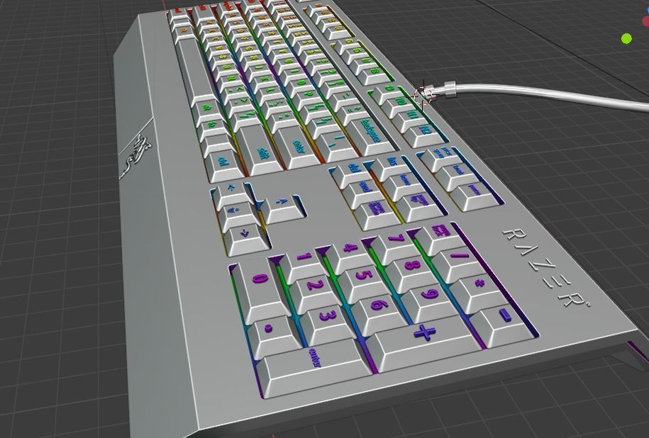 Razer Keyboard 3D model_4