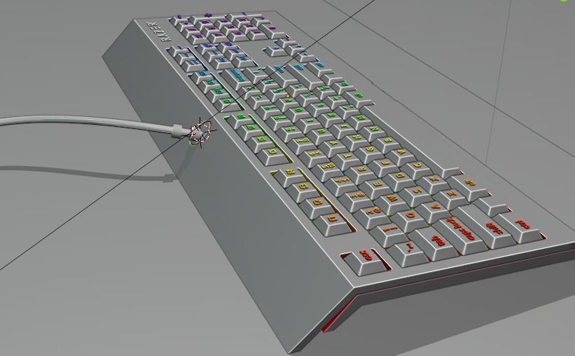 Razer Keyboard 3D model_3