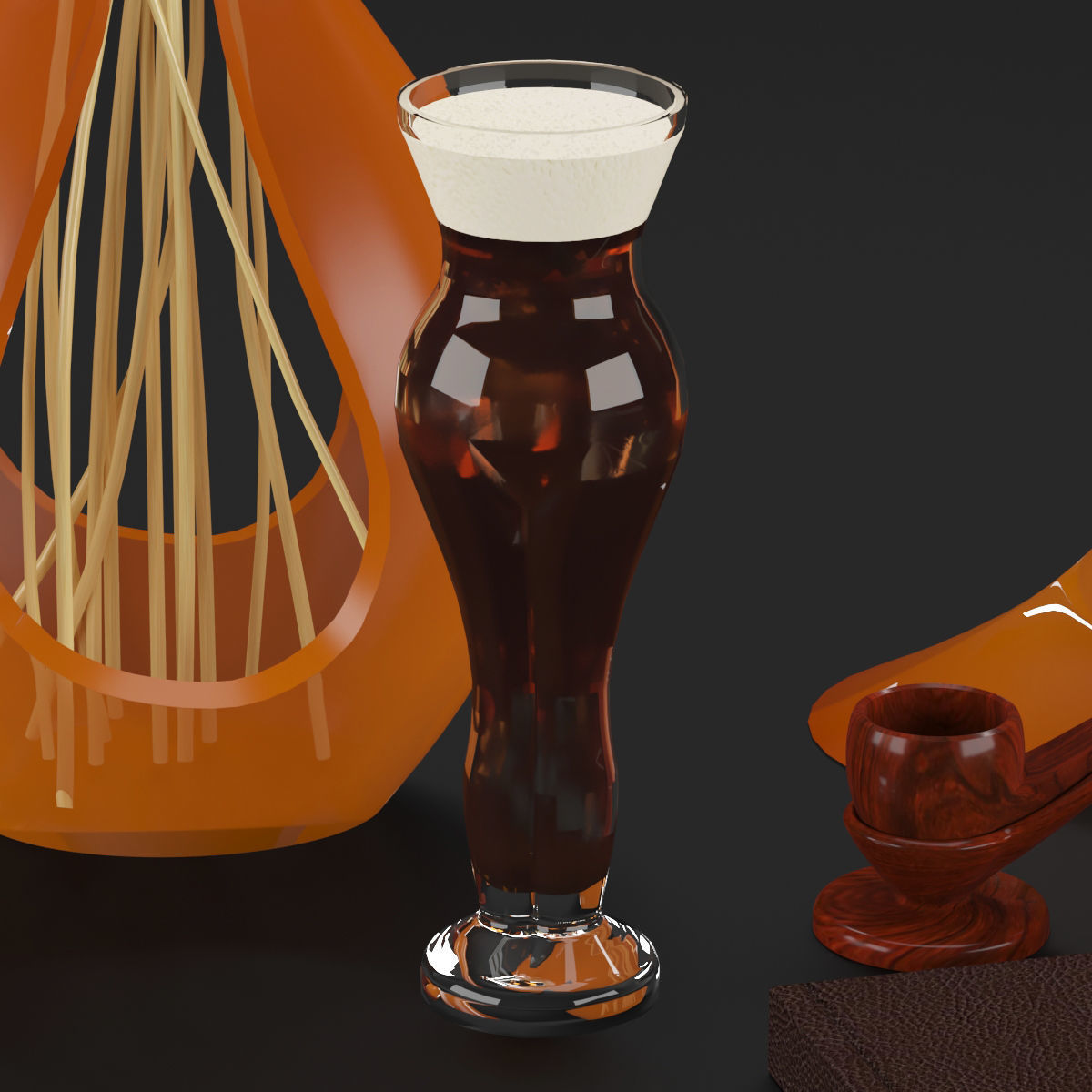 Decorative Set 3D model_1