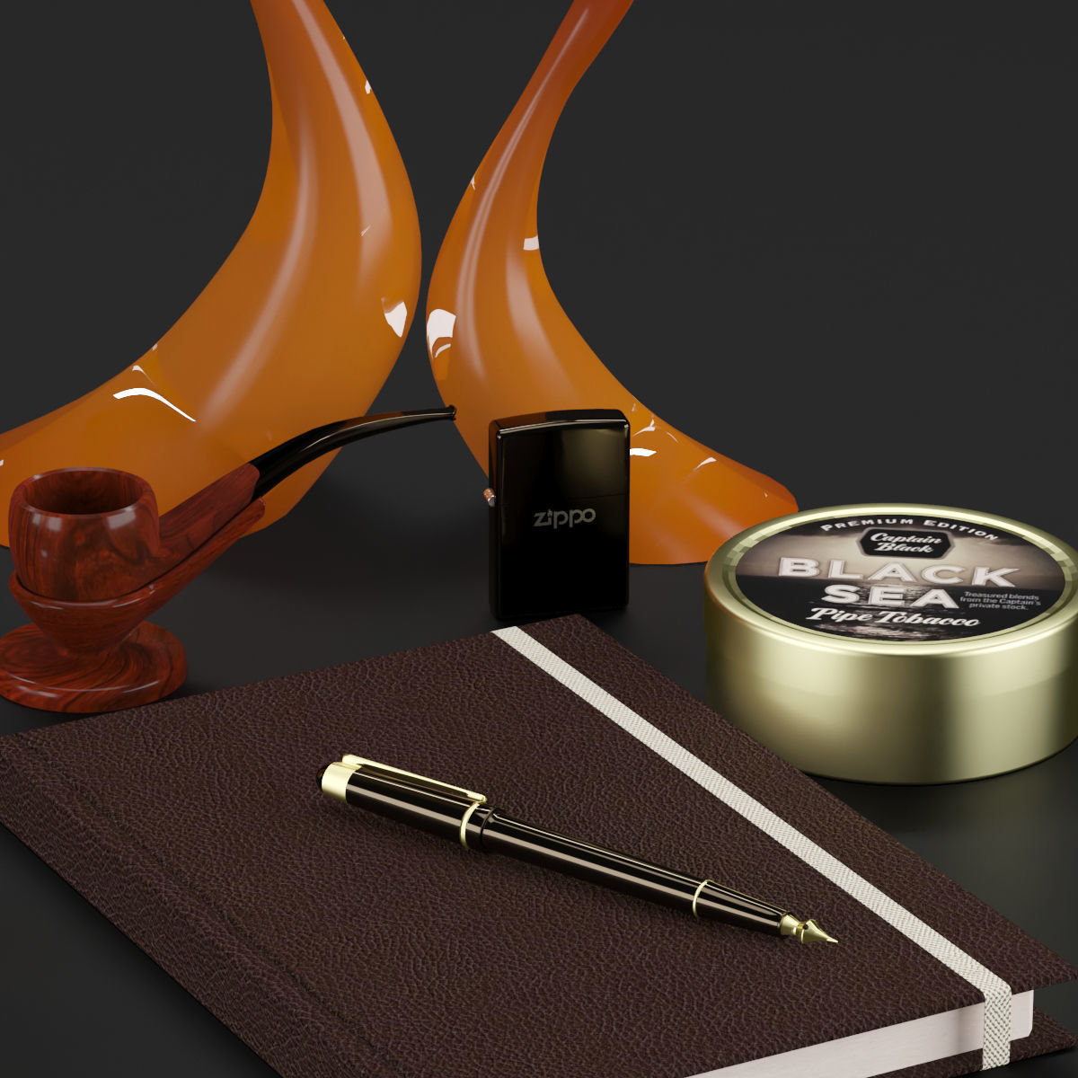 Decorative Set 3D model_2