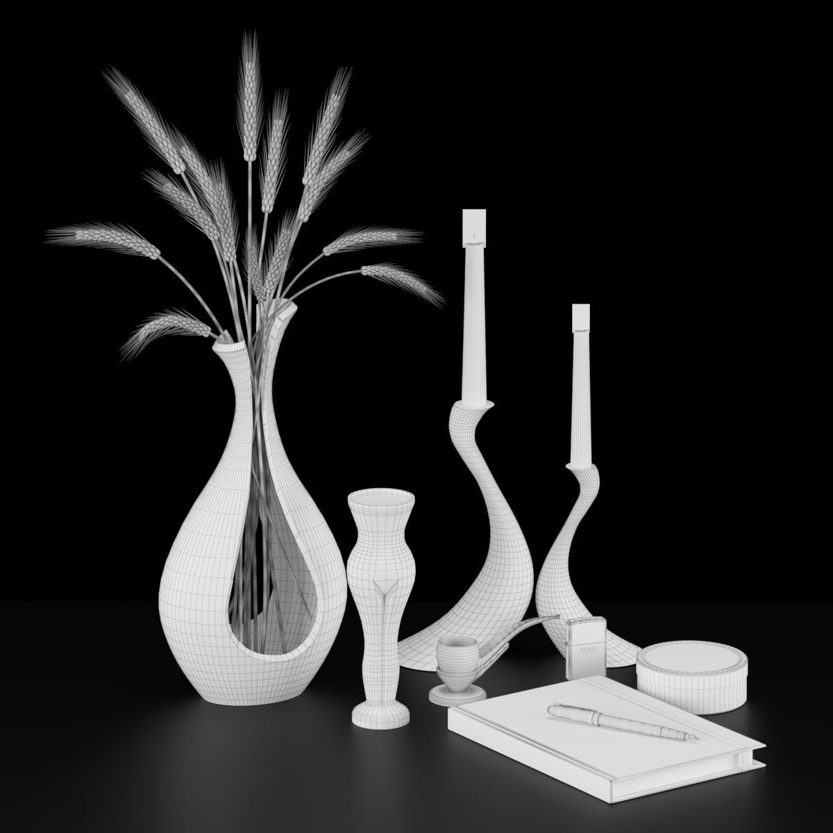 Decorative Set 3D model_4