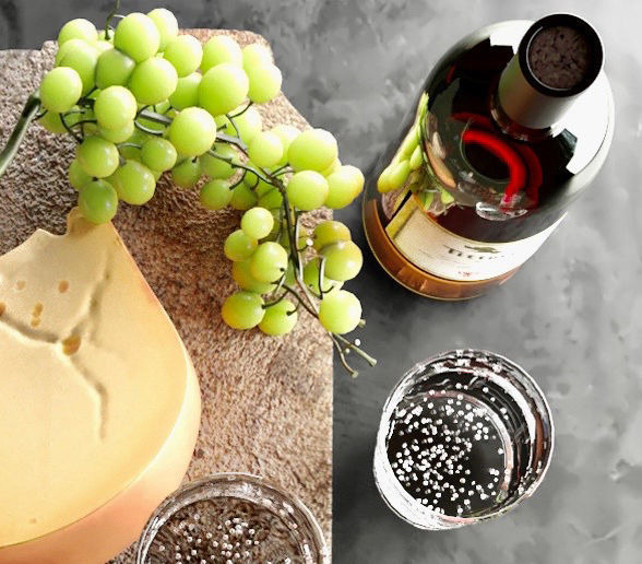 Yummy Cheese honey wine 3D model_4