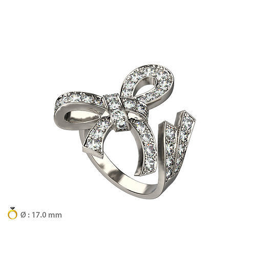 N027 Ribbon ring 3D print model