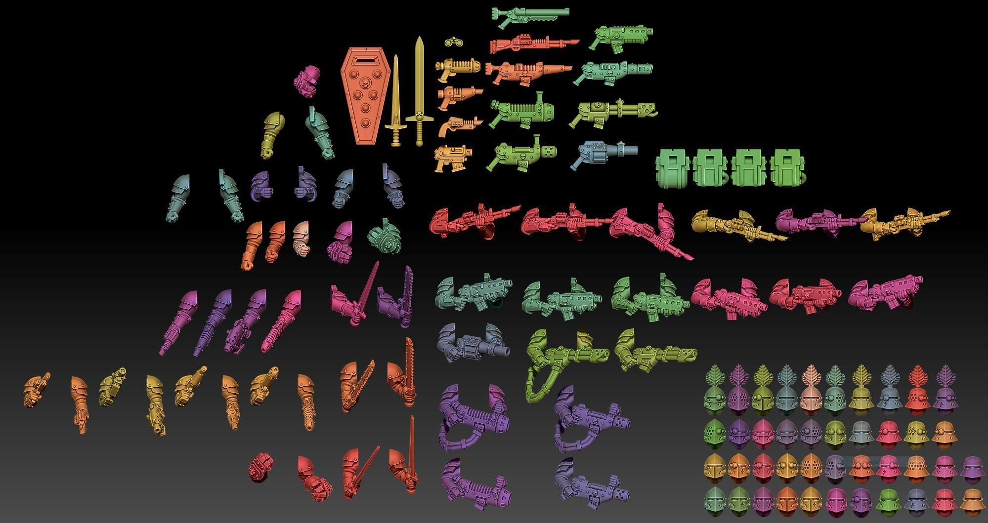 Feudal Guard - Upgrade Pack 1 3D print model_3