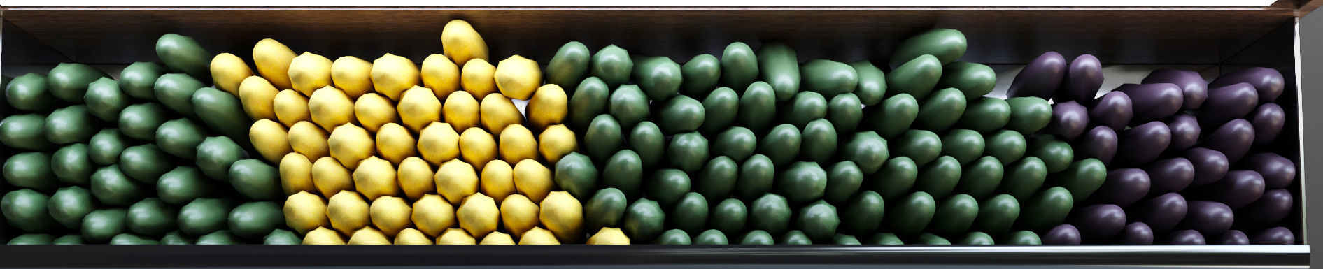 Showcase with vegetables 3D model_2