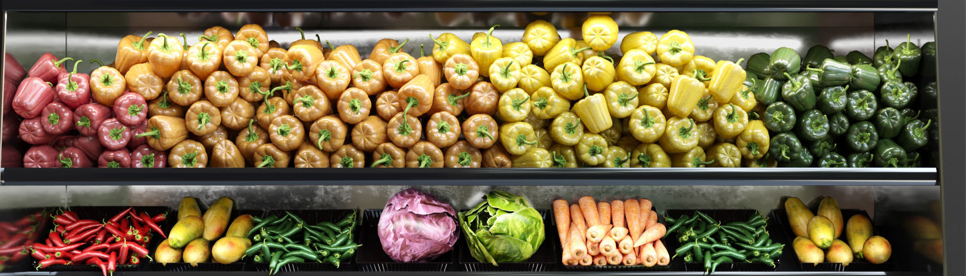 Showcase with vegetables 3D model_3