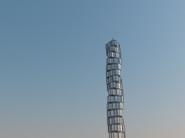 Skyscraper 3D polygonal 3D model_10