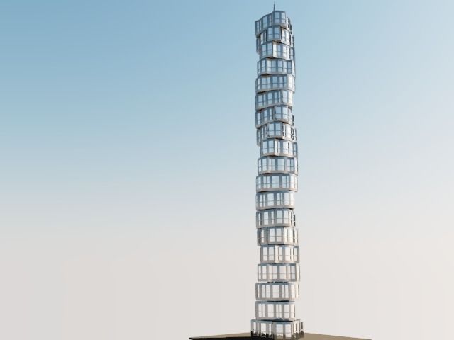 Skyscraper 3D polygonal 3D model_6