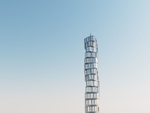 Skyscraper 3D polygonal 3D model_9