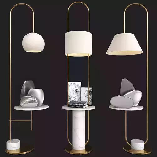 floorlampset02 marble floor lamp