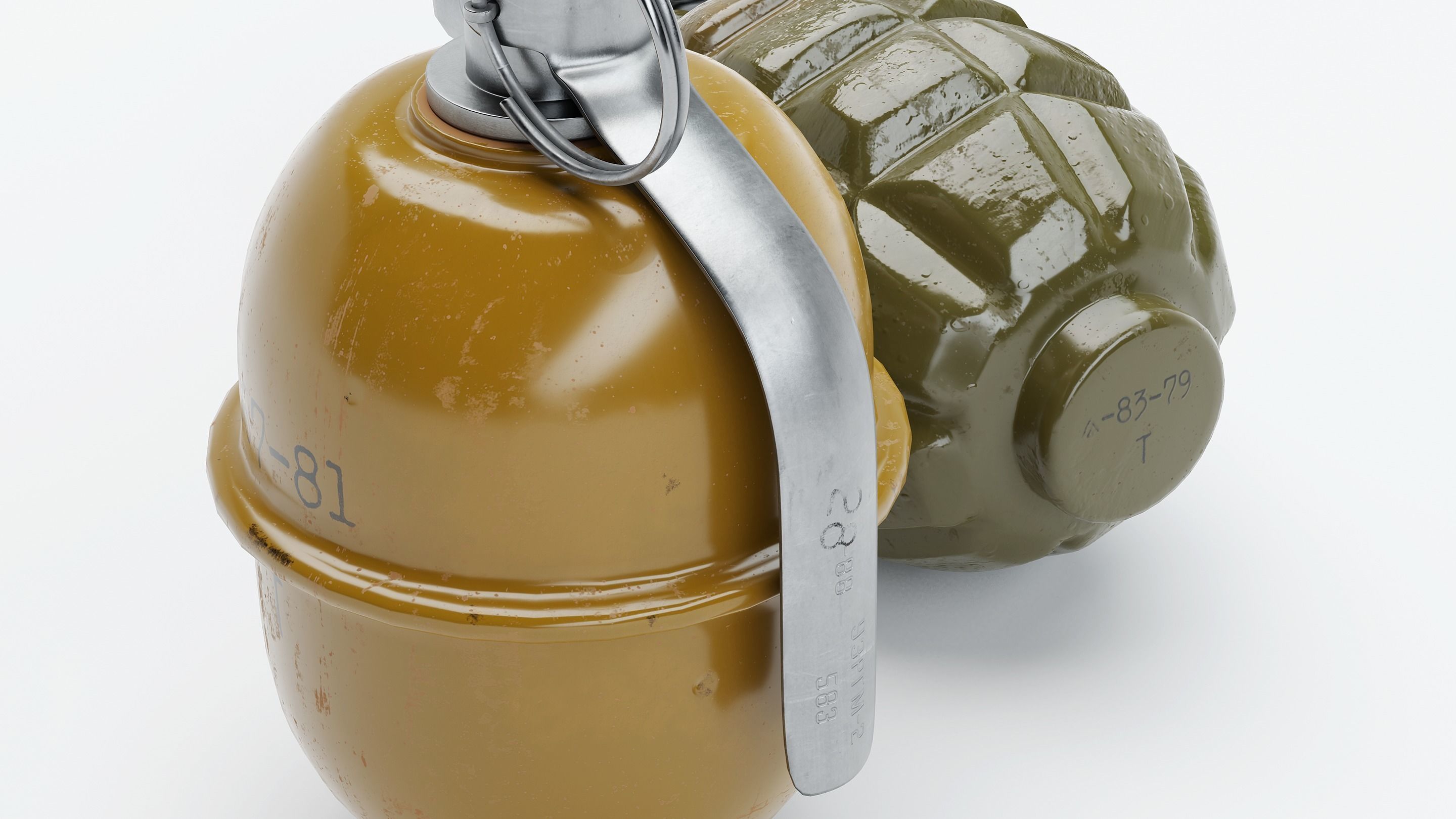 Grenade Pack - RGD-5 and F1 3D model_1