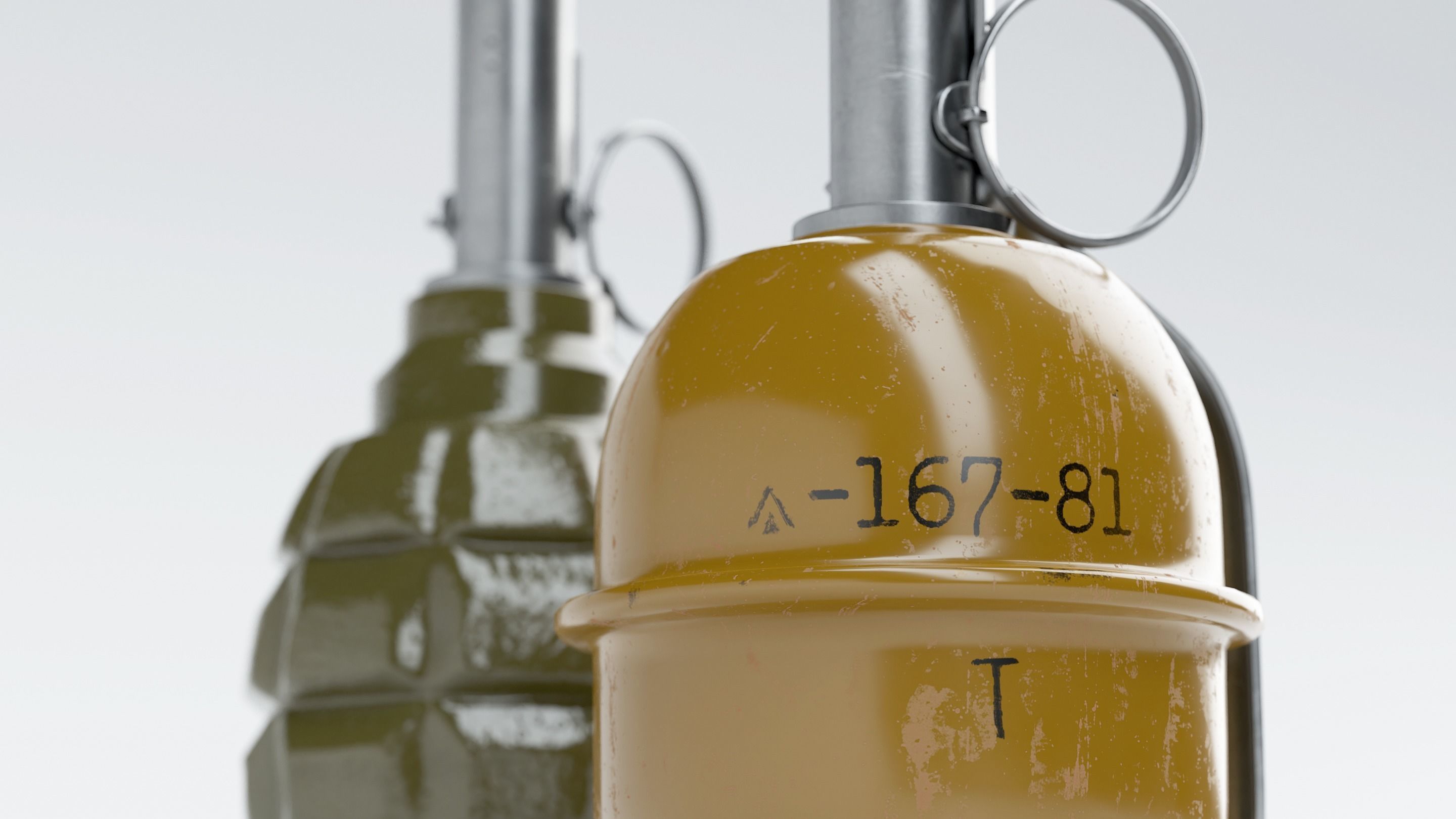 Grenade Pack - RGD-5 and F1 3D model_2