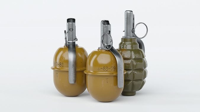 Grenade Pack - RGD-5 and F1 3D model