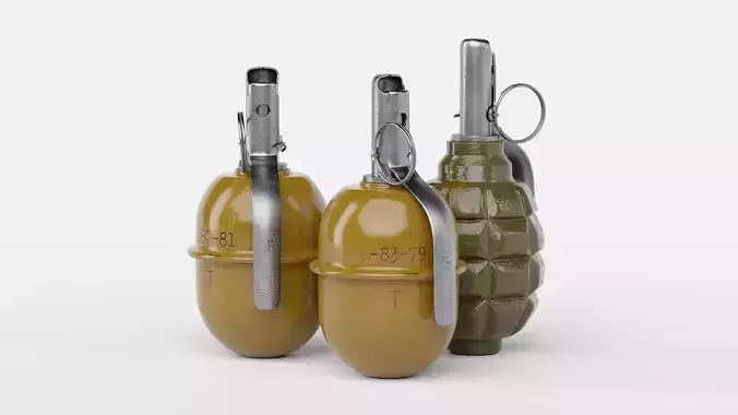 Grenade Pack - RGD-5 and F1 3D model