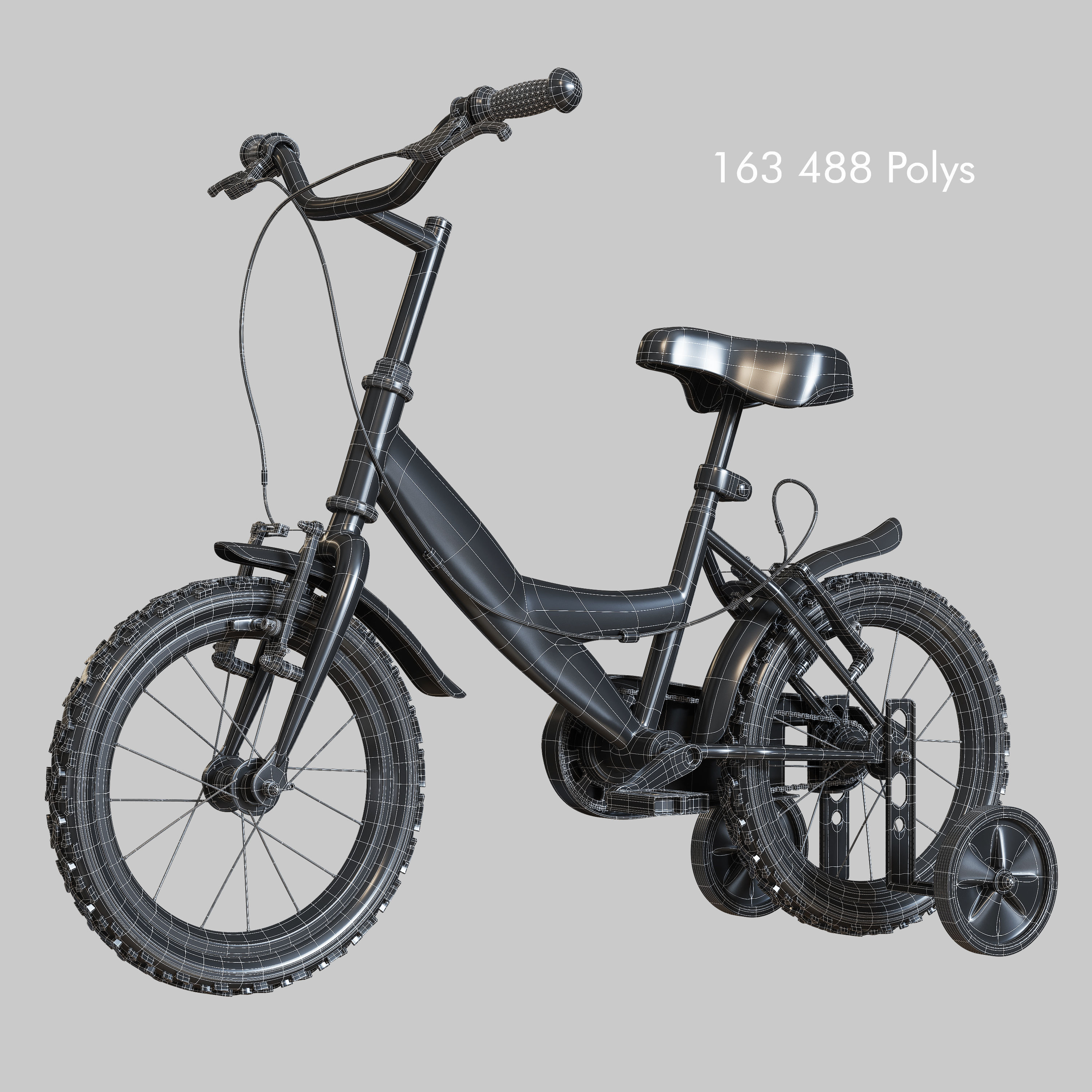 Children bicycle 3D model_4