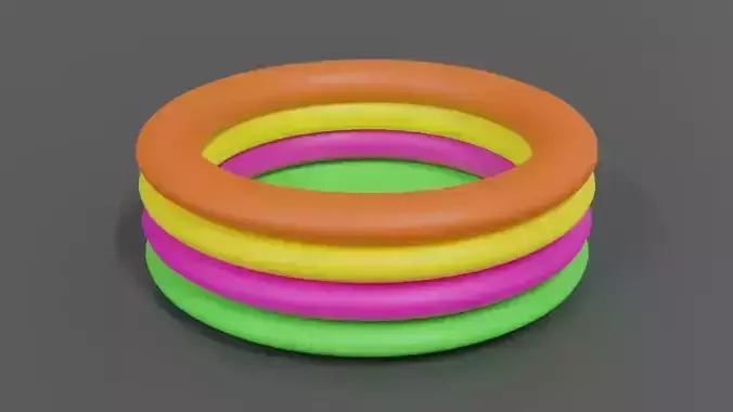 Low Poly Cartoon Outdoor Rubber Swimming Pool