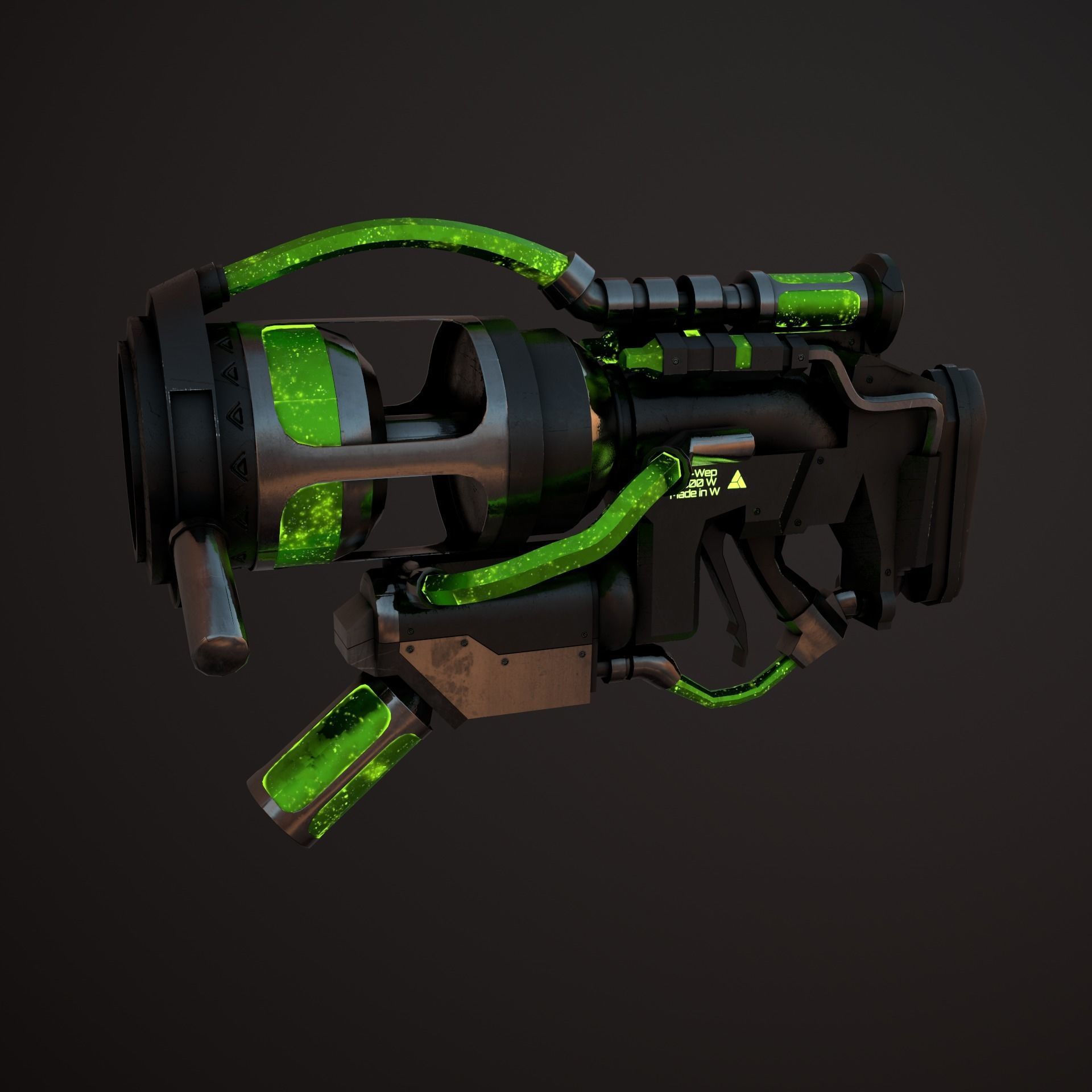 Sci-Fi  Biological Weapon Low-poly 3D model_13