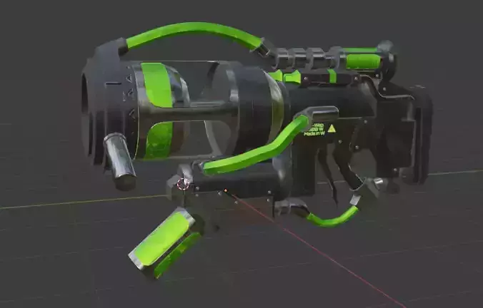 Sci-Fi  Biological Weapon Low-poly 3D model