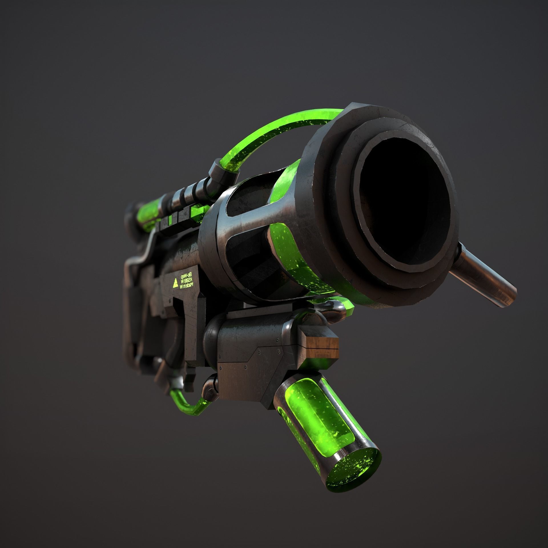 Sci-Fi  Biological Weapon Low-poly 3D model_4