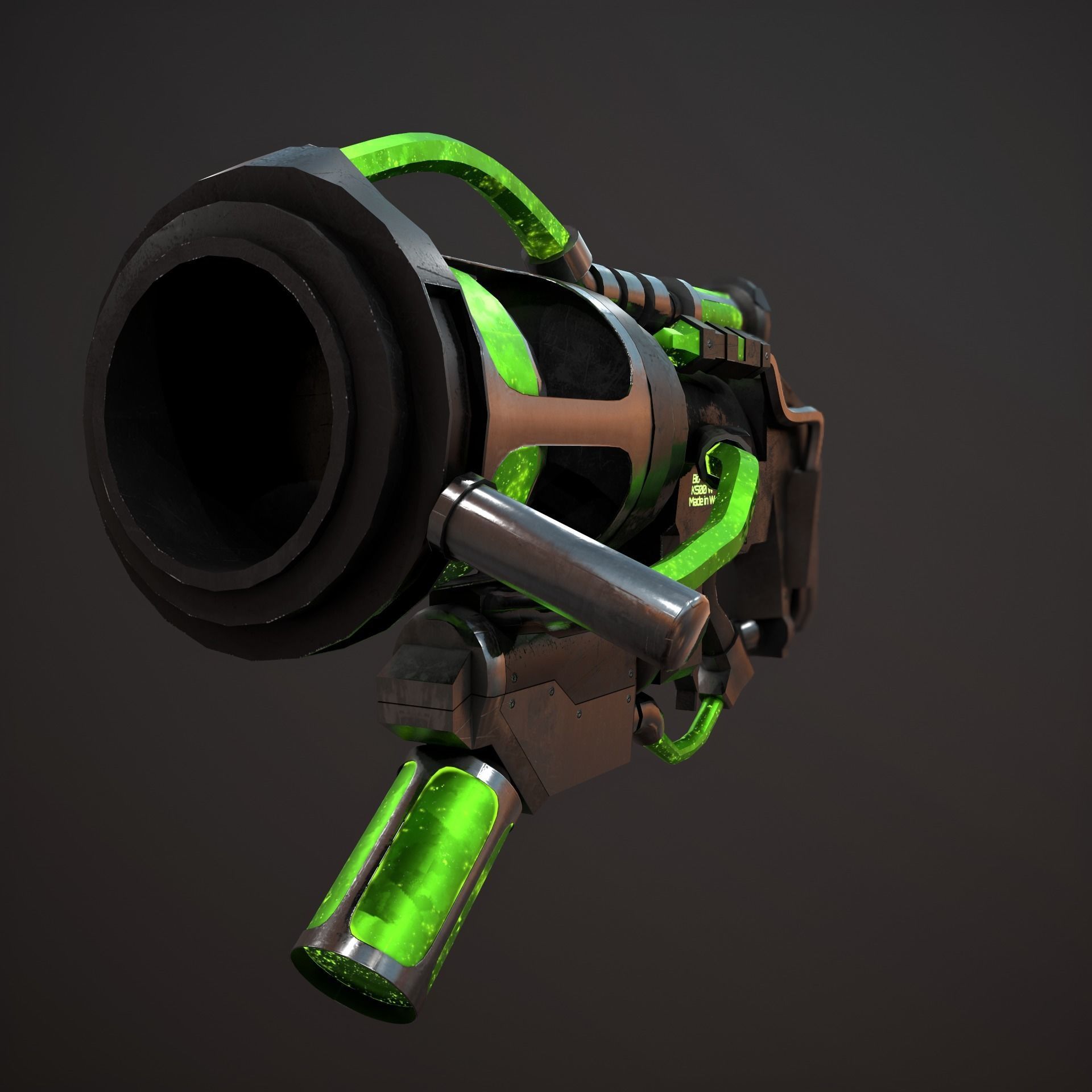 Sci-Fi  Biological Weapon Low-poly 3D model_5